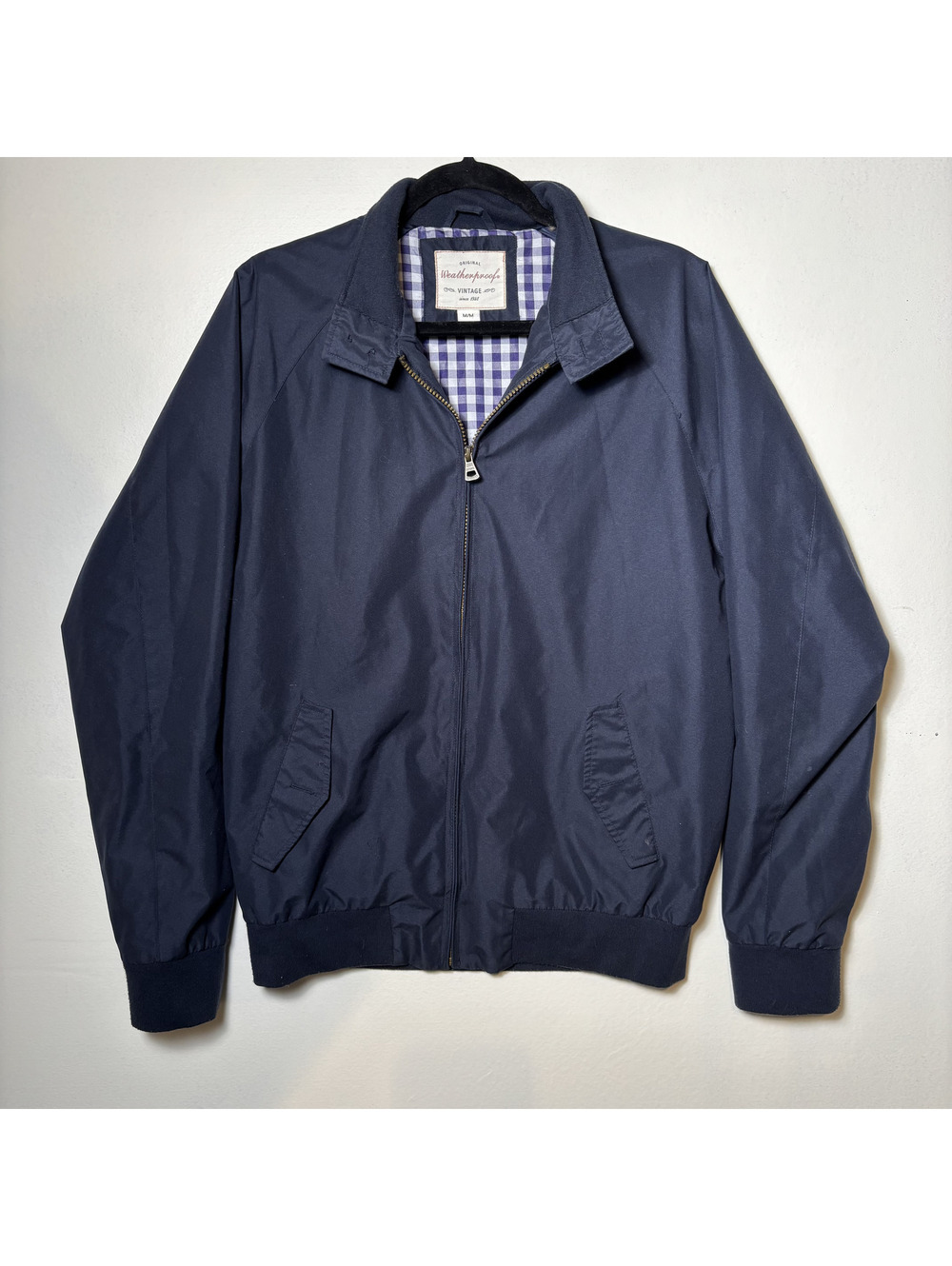 Weatherproof Vintage Harrington Jacket Navy Full Zip Bomber M